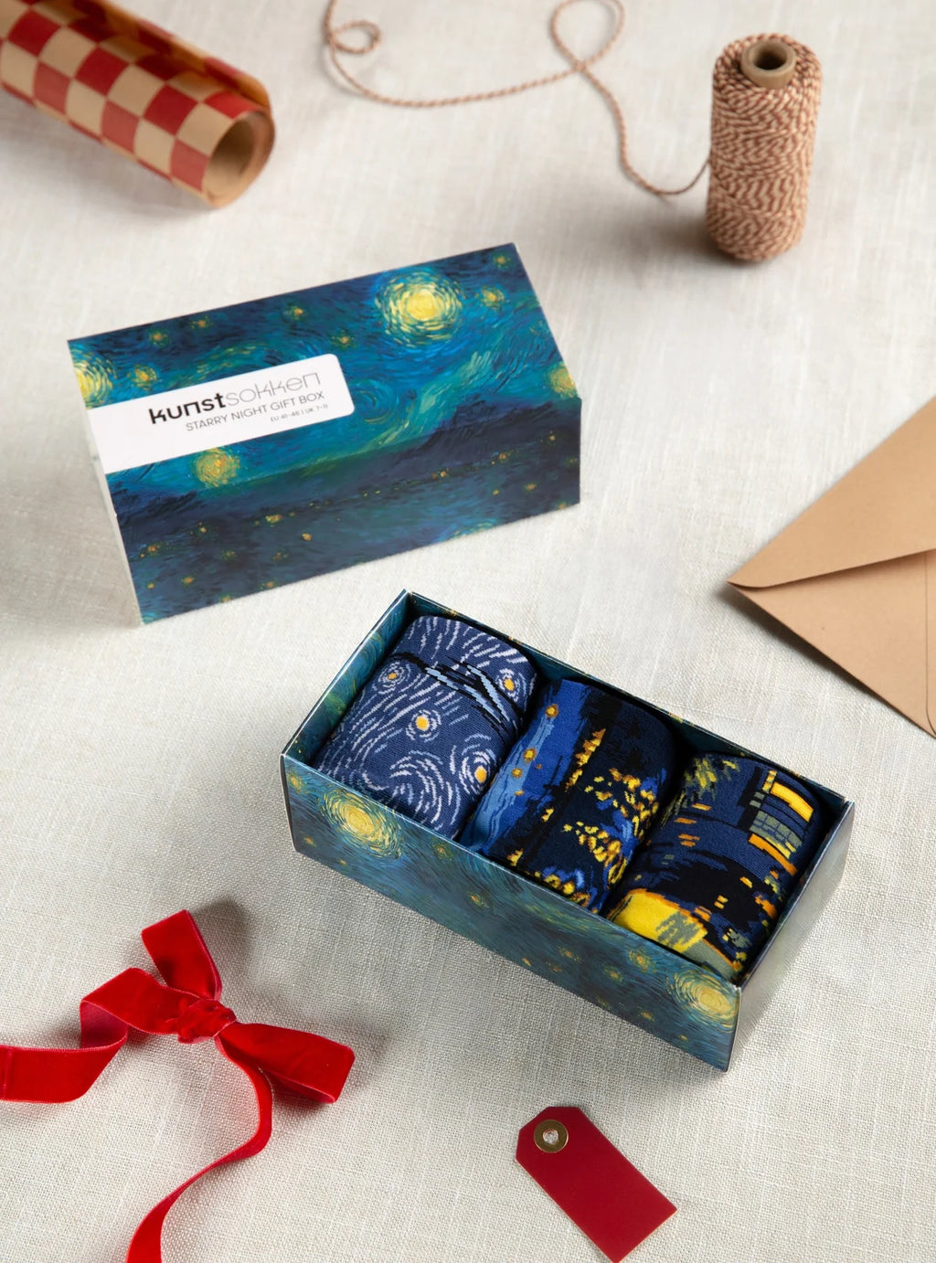 Coffret cadeau 3 chaussettes Van Gogh Nuit étoilée