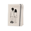 Keukenhanddoek Naked Couple Back