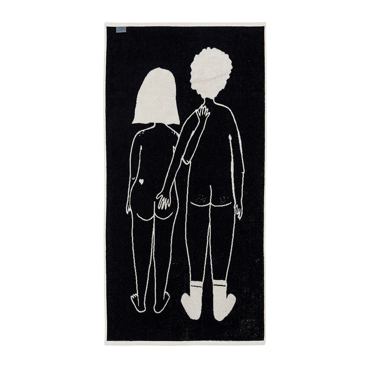 Badhanddoek Naked Couple Back