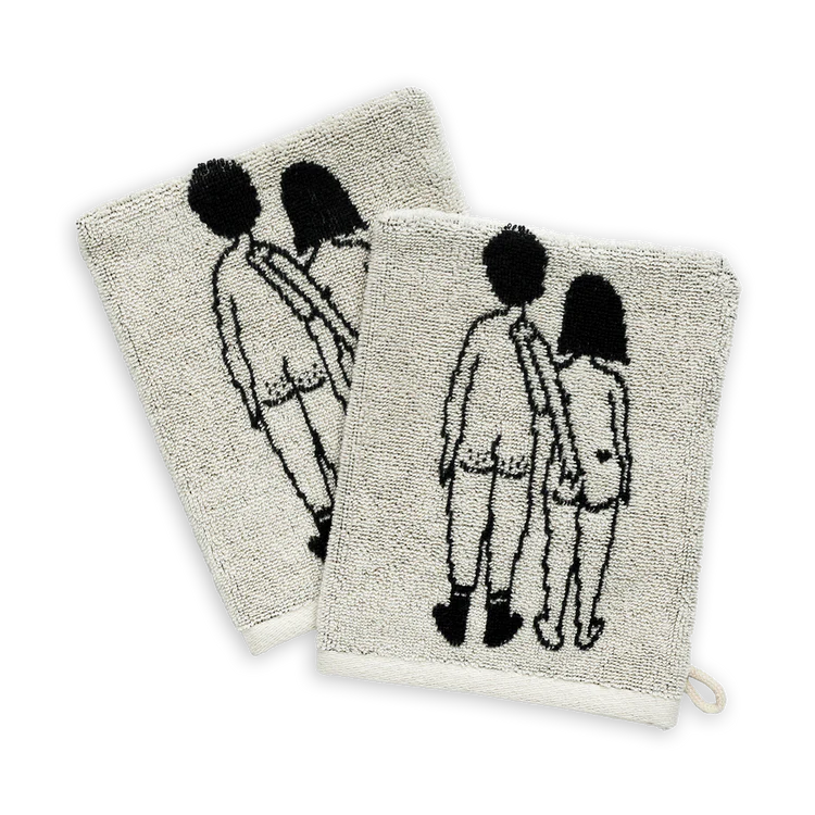 Washand Set Naked Couple Back