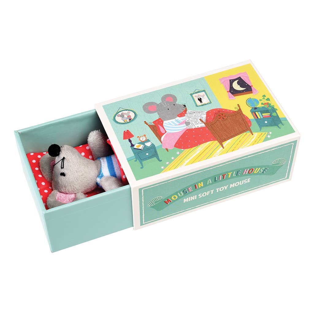 Mini knuffel in een doosje - Muis in een Huis