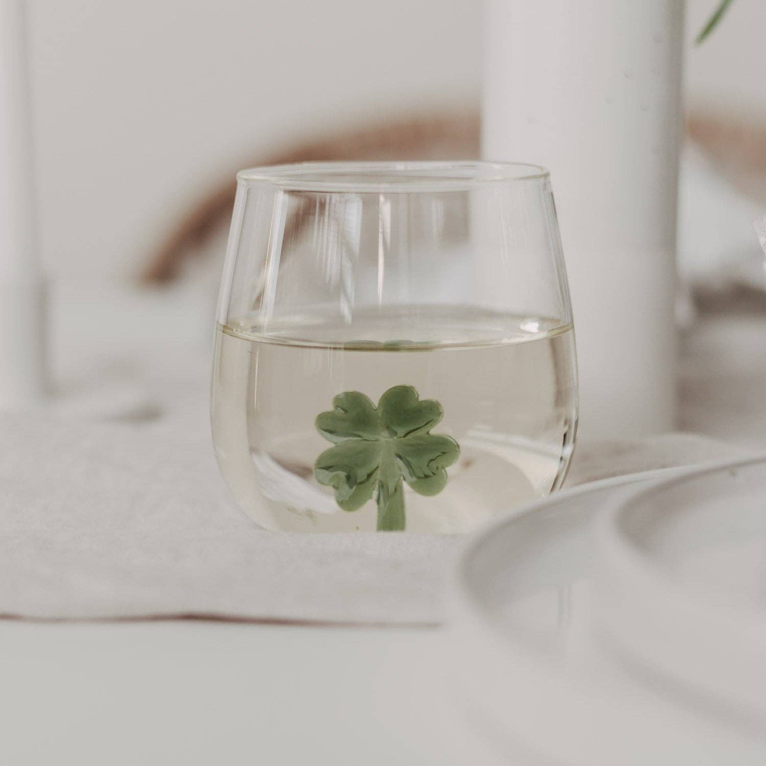 Drinkglas klaverbladvorm