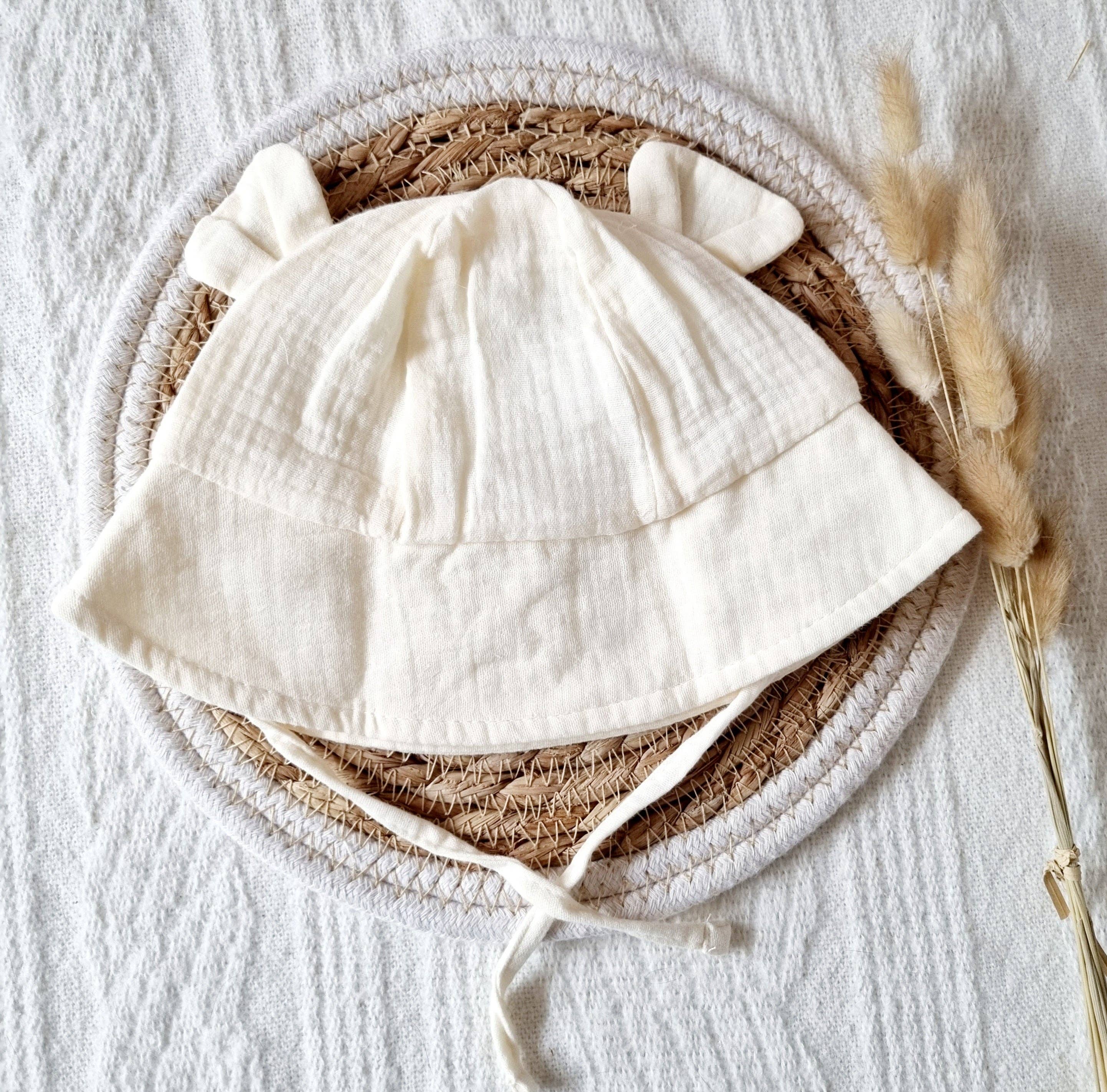 Hydrofiele zonnehoed voor baby - Beige
