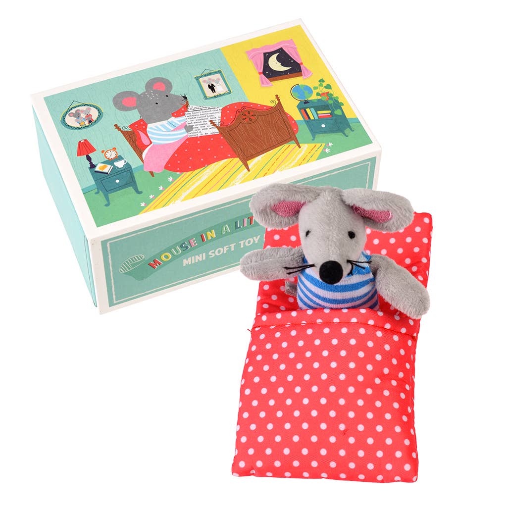 Mini knuffel in een doosje - Muis in een Huis