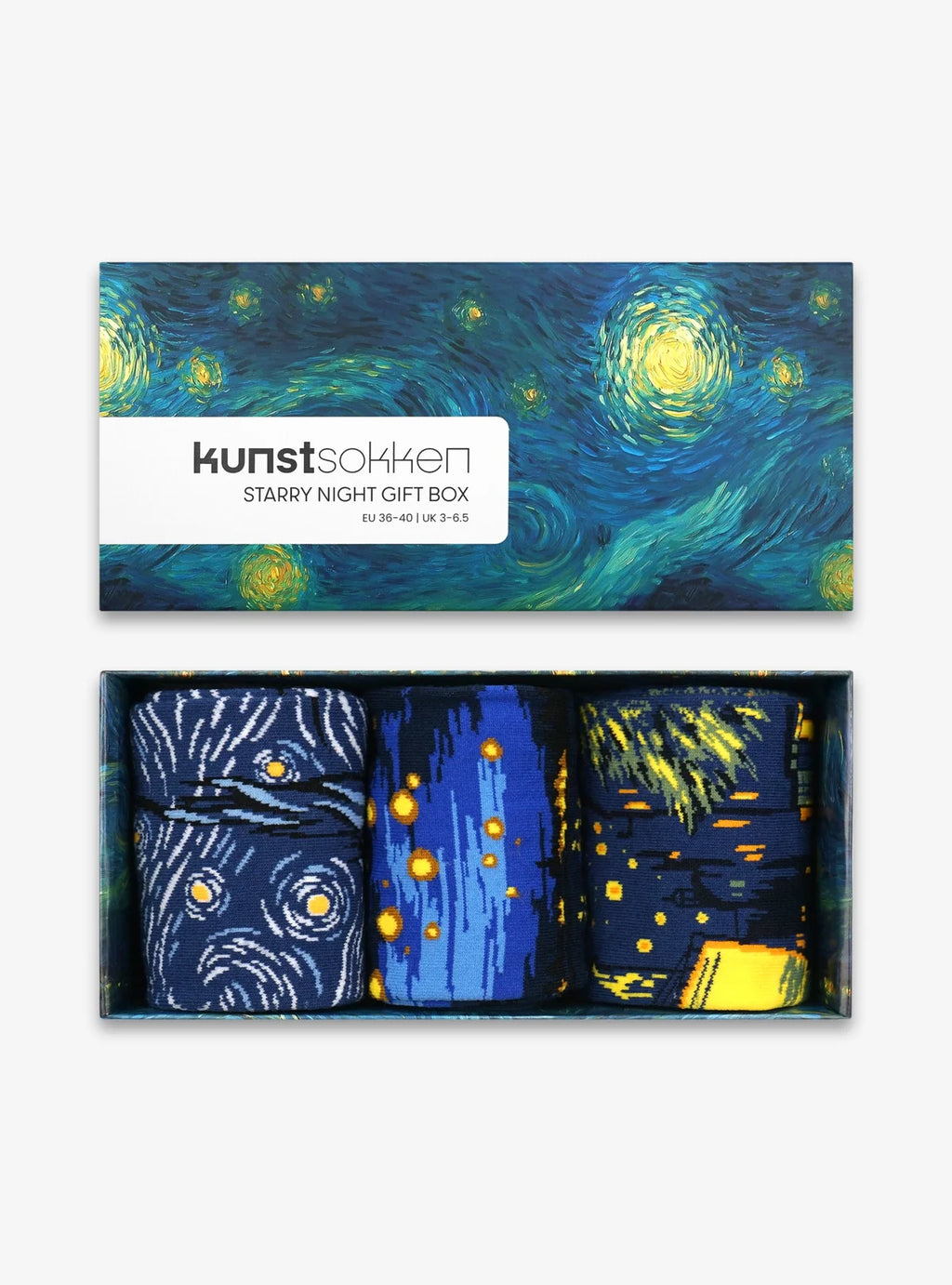 Coffret cadeau 3 chaussettes Van Gogh Nuit étoilée