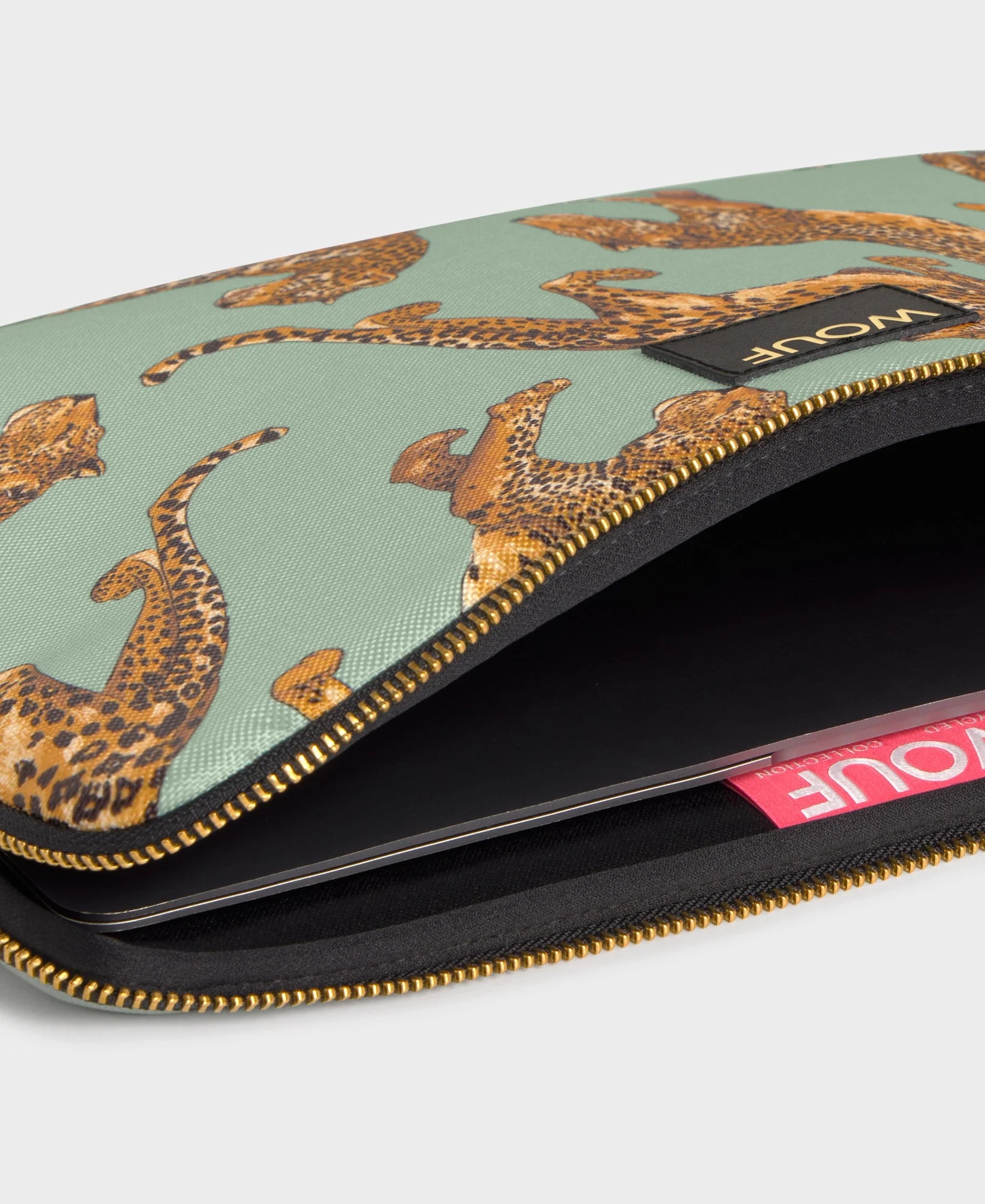 Emerald Leopard Laptop Sleeve 13" & 14"