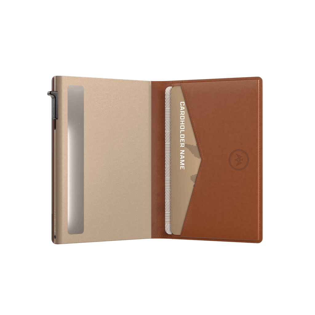 Pasjeshouder Slim Cognac