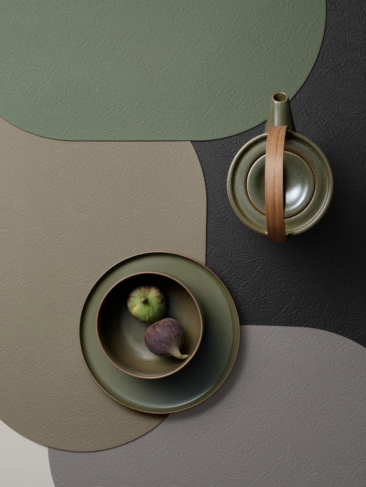 placemat ovaal, emerald