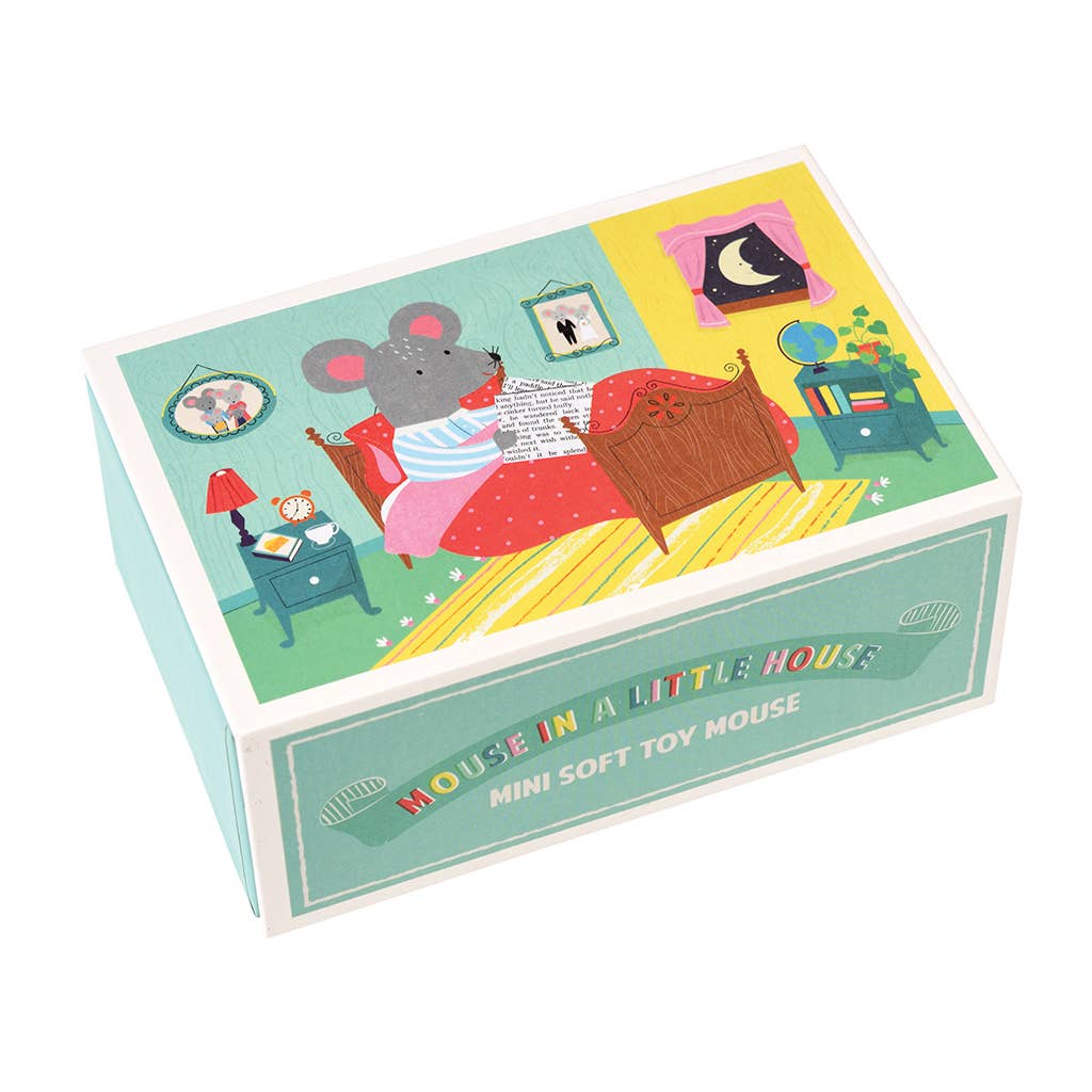 Mini knuffel in een doosje - Muis in een Huis