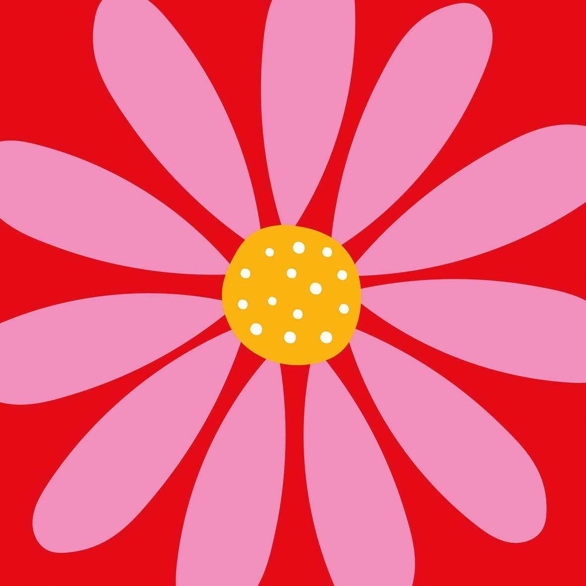 Happy Flower Rood Servet 33X33