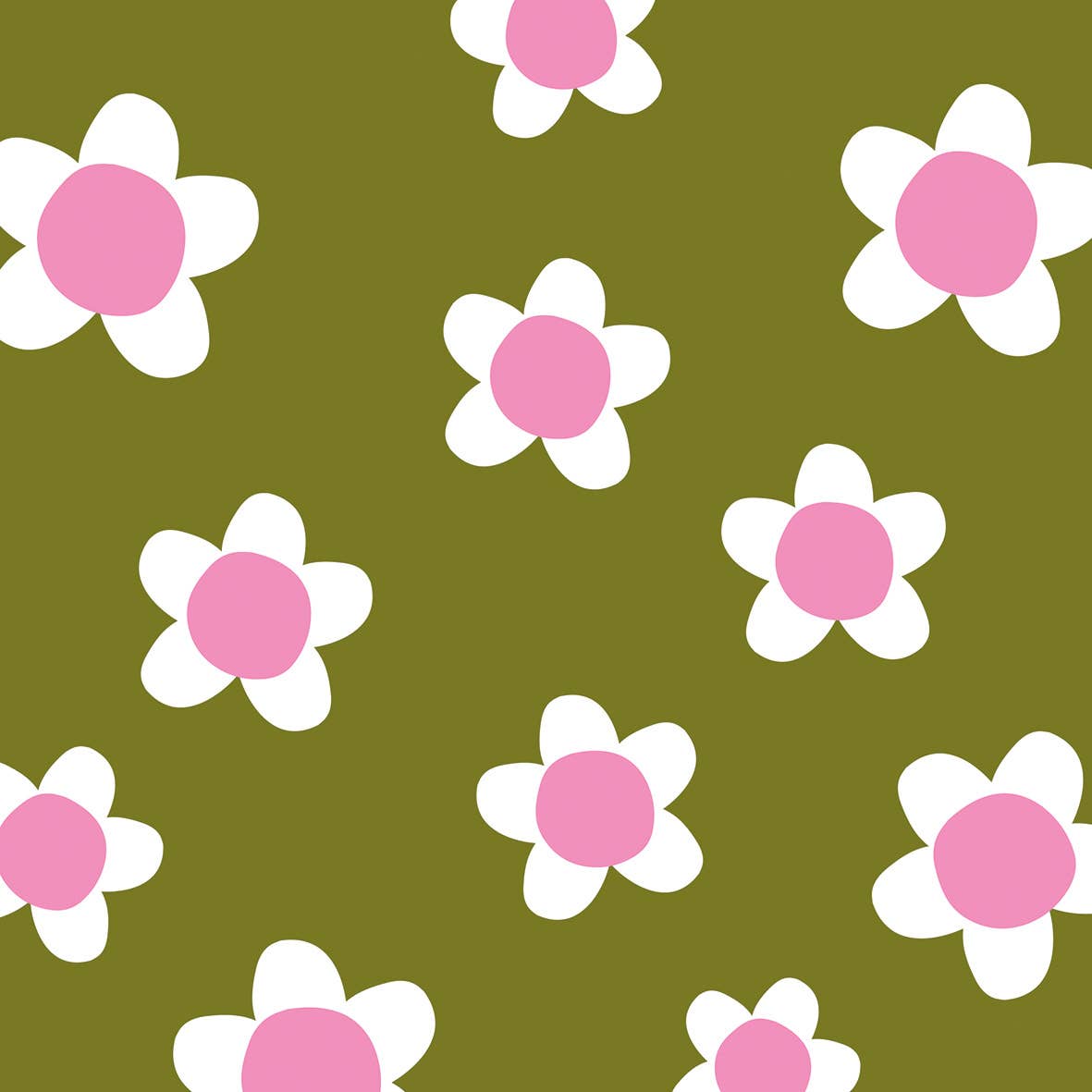 Flower Fun Green Servet 33X33