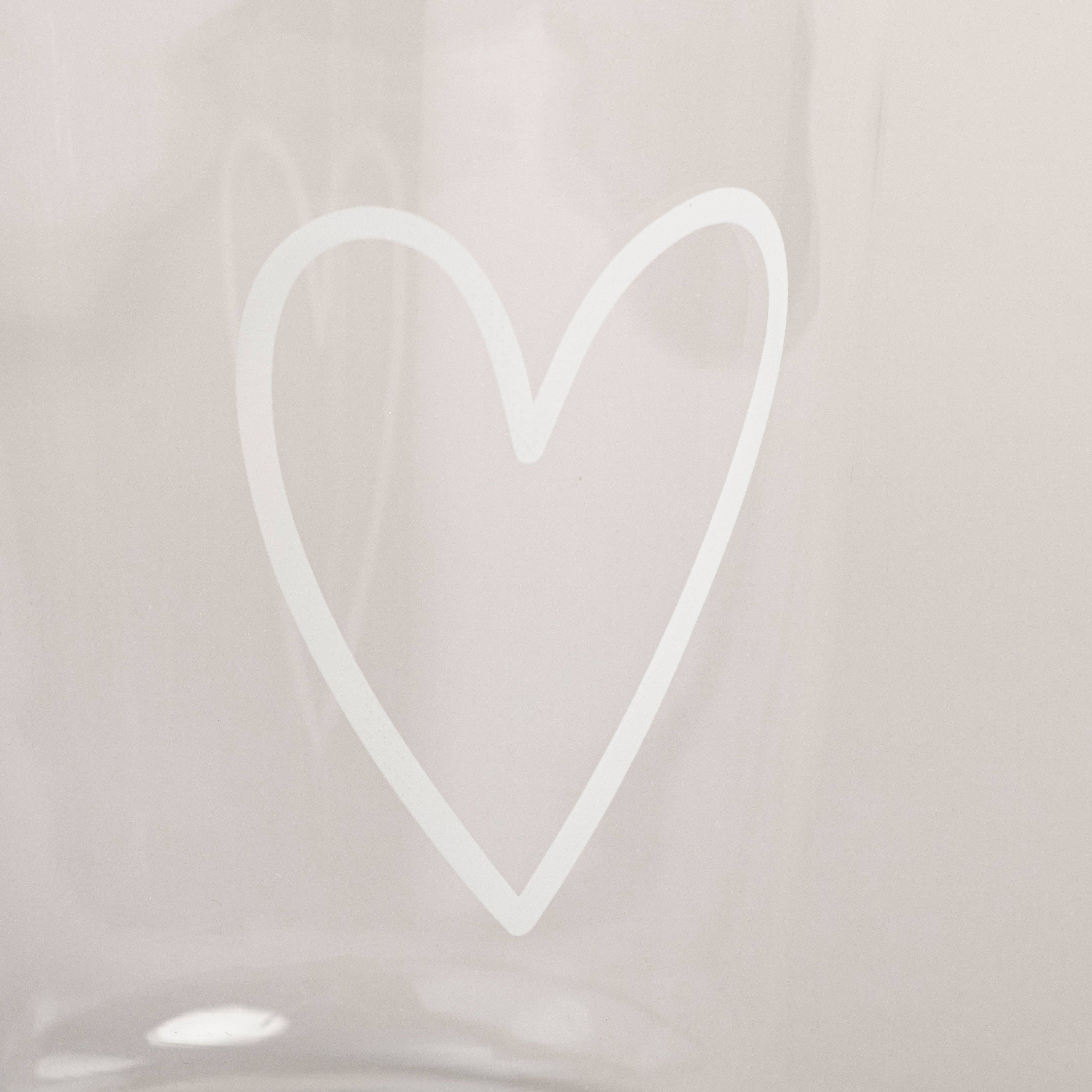 Drinkglas hart wit