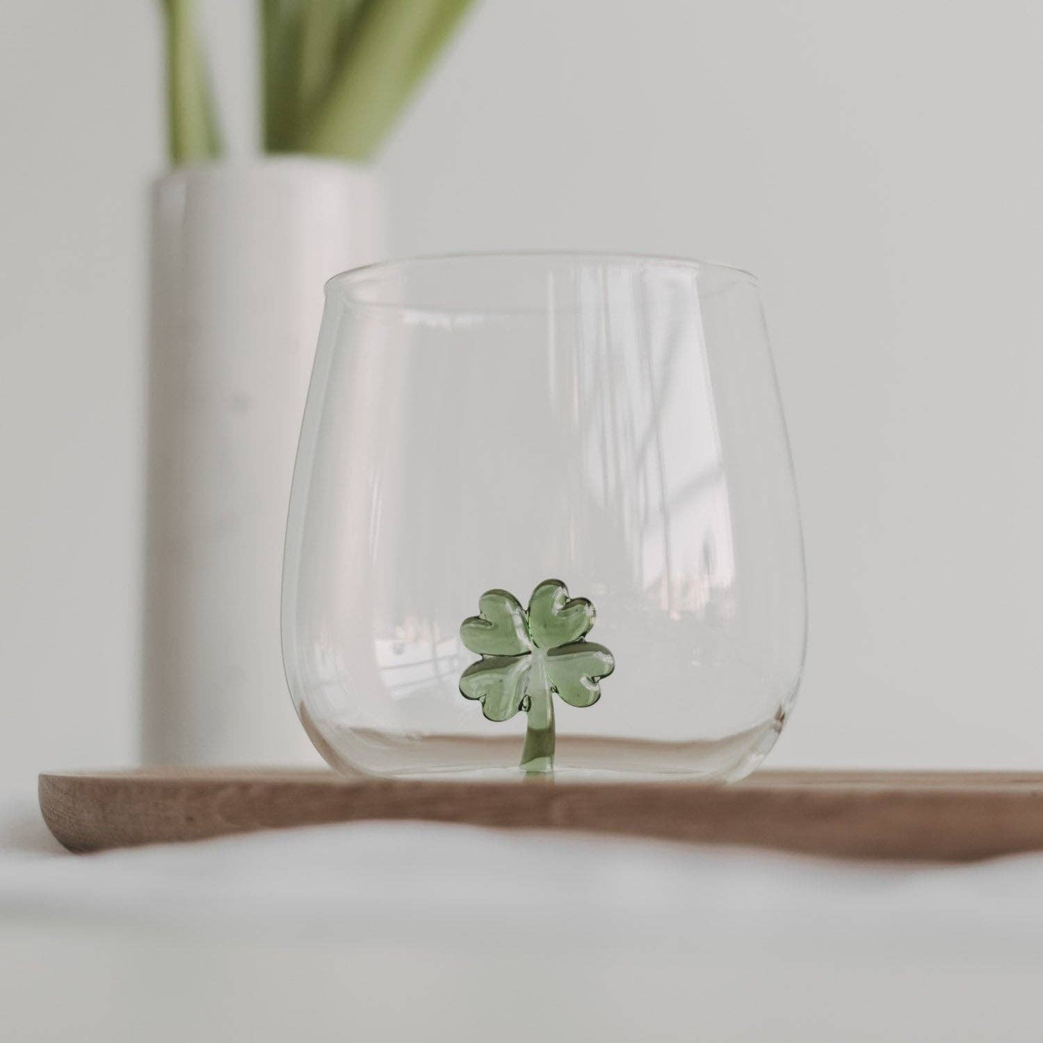 Drinkglas klaverbladvorm