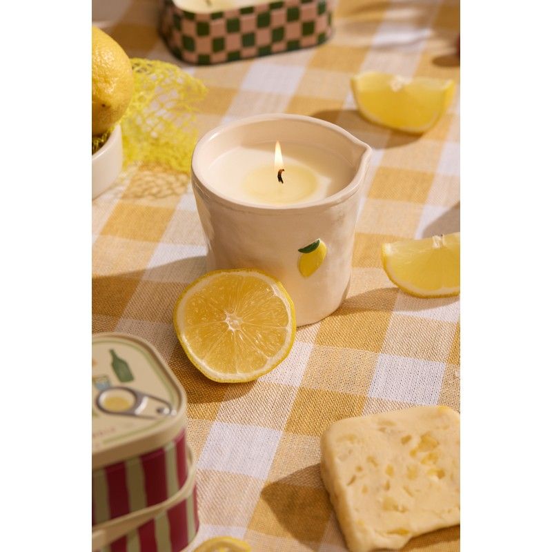 Bistro Meyer Lemon Keramische Kaars in relief