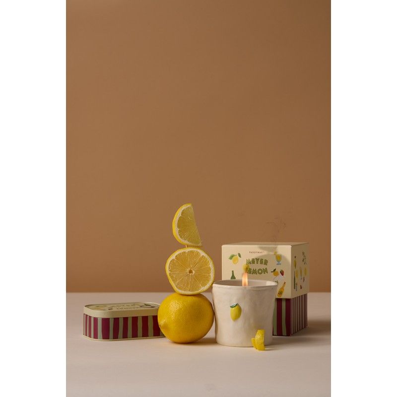 Bistro Meyer Lemon Keramische Kaars in relief