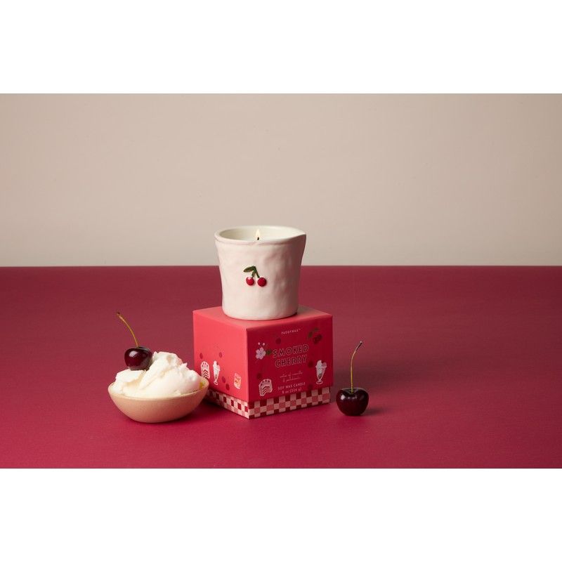 Bistro Smoked Cherry Keramische Kaars in relief