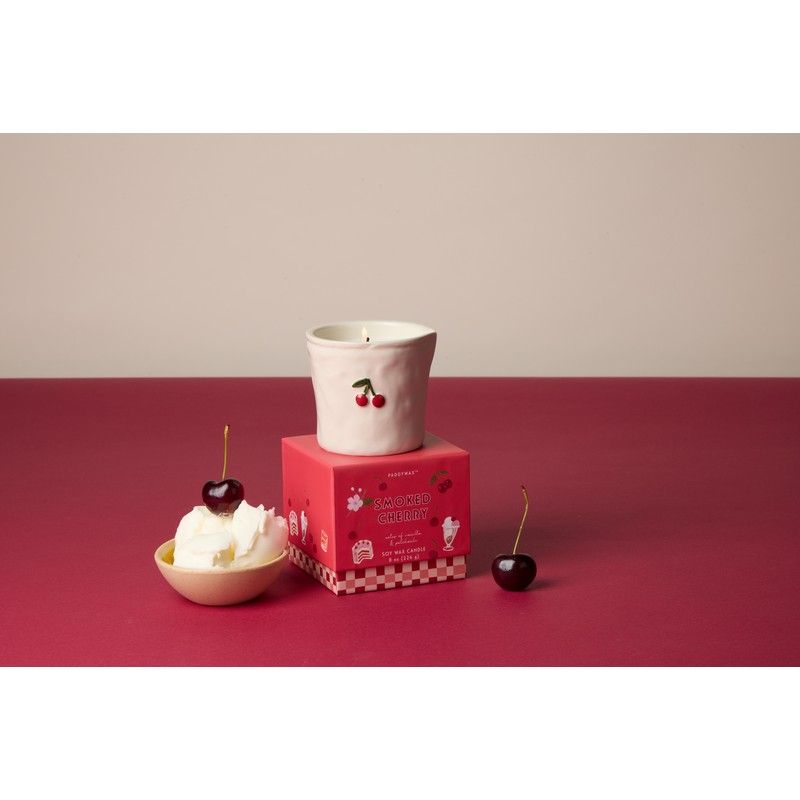 Bistro Smoked Cherry Keramische Kaars in relief