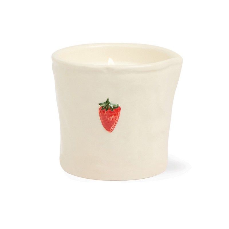 Bistro Strawberry Keramische Kaars in relief