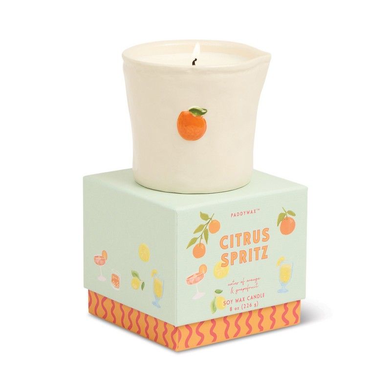 Bistro Citrus Spritz Keramische Kaars in relief