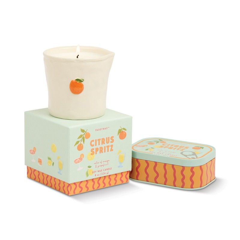 Bistro Citrus Spritz Keramische Kaars in relief