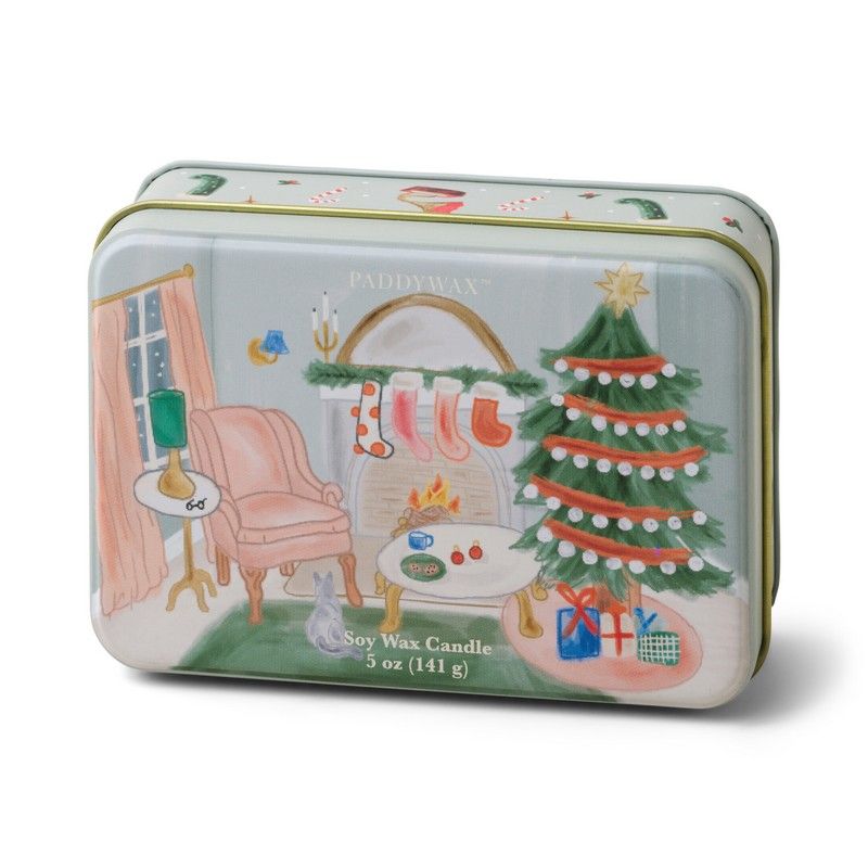 Kerstkaars in blik, Livingroom, Persimmon & Chestnut