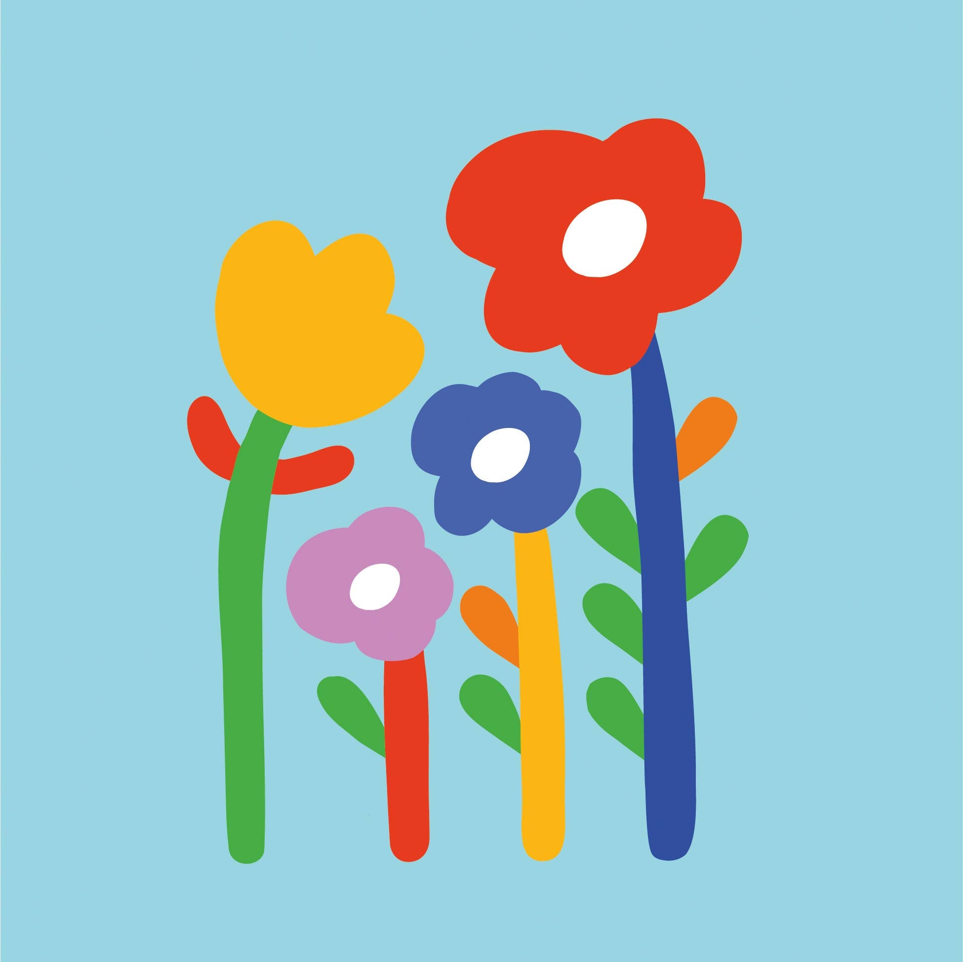 Super Flowers Turquoise Servet 33X33
