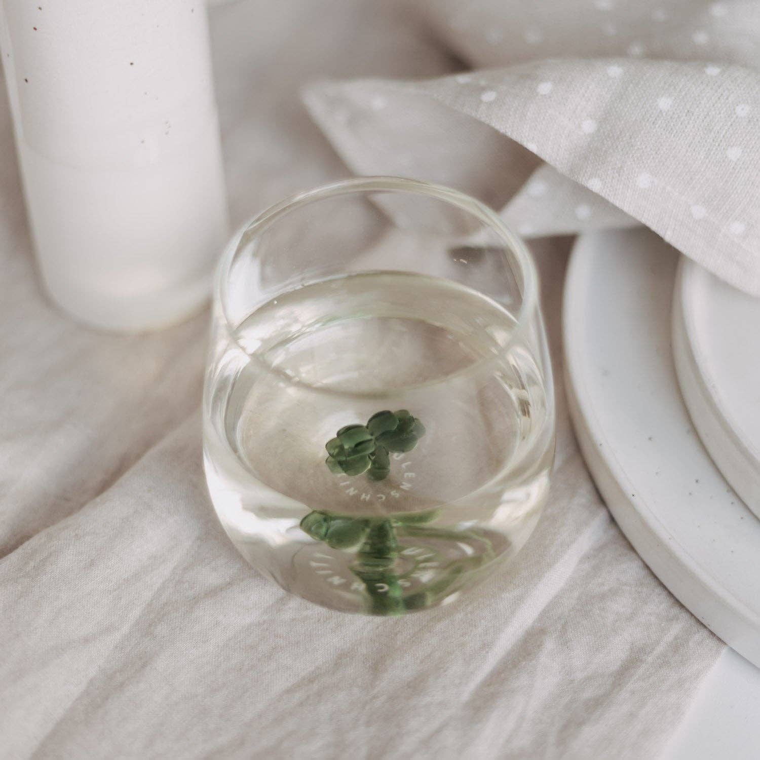 Drinkglas klaverbladvorm