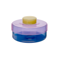 Glazen pot Milou roze-blauwe