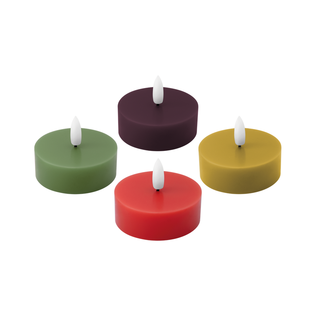 LED theelichthouder 'Levi', set van 4