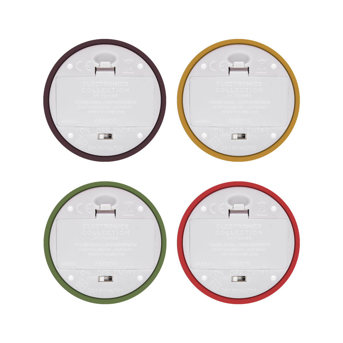 LED theelichthouder 'Levi', set van 4