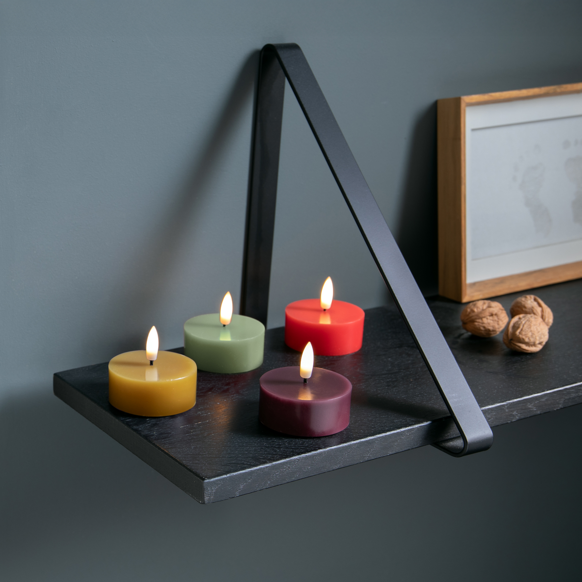 LED theelichthouder 'Levi', set van 4