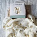 Hydrofiele doek XL - Beige met Citroenen 130x110cm