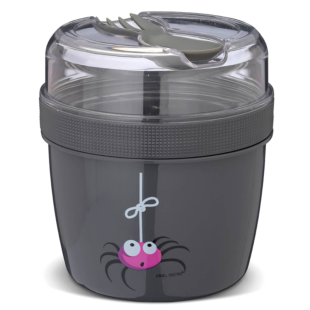 N’ice Cup - L, kinderlunchbox met koeldisc - grijs