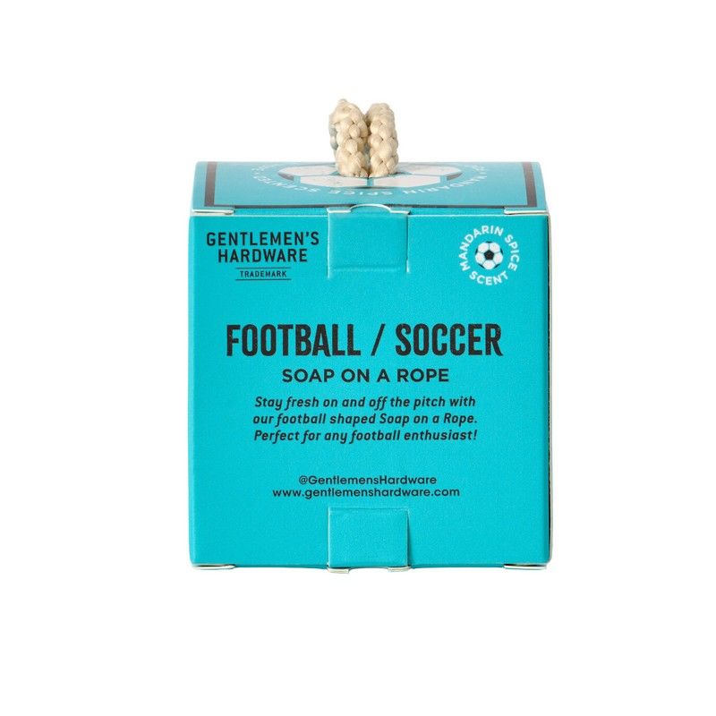 Voetbal zeep aan een koord - Mandarin Spice