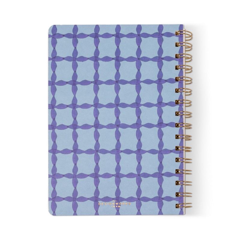 Tulip A5 Twin Wire Notitieblok - Blue Lattice