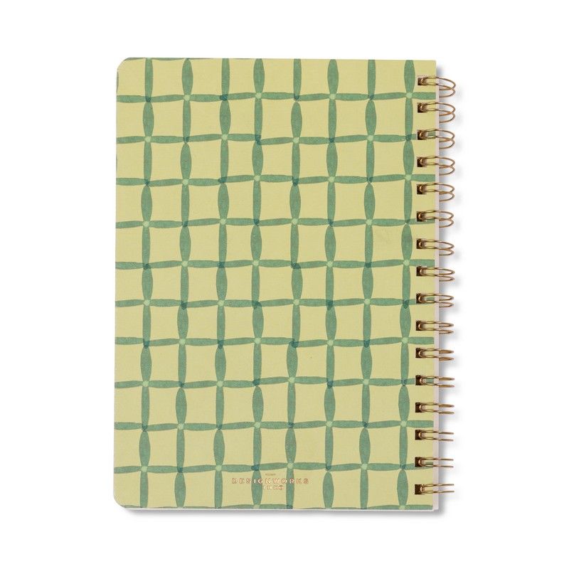 Tulip A5 Twin Wire Notitieblok - Green Lattice