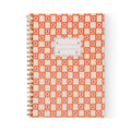 Tulip A4 Twin Wire Notebook - Orange Check