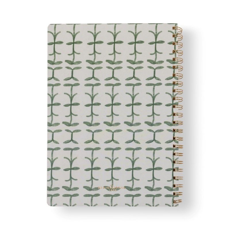 Tulip A4 Twin Wire Notebook - Green Vine