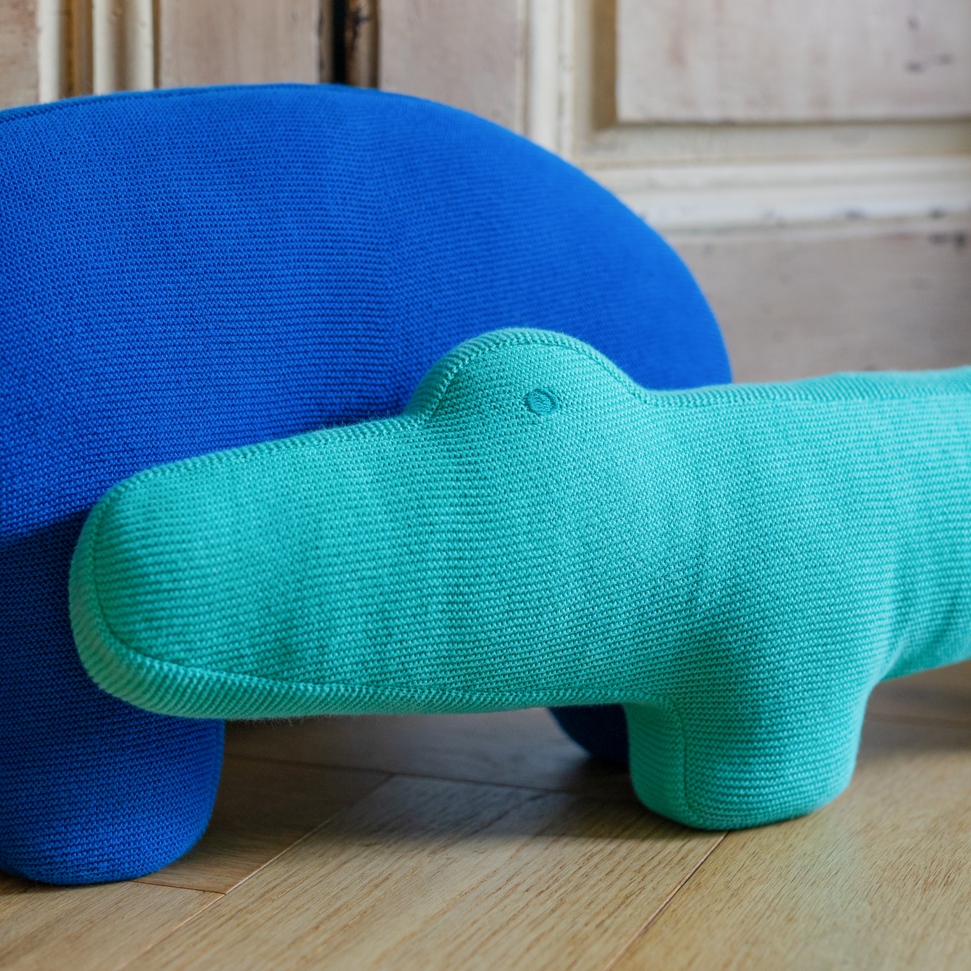 Knuffelkussen 'Kroko Karl'