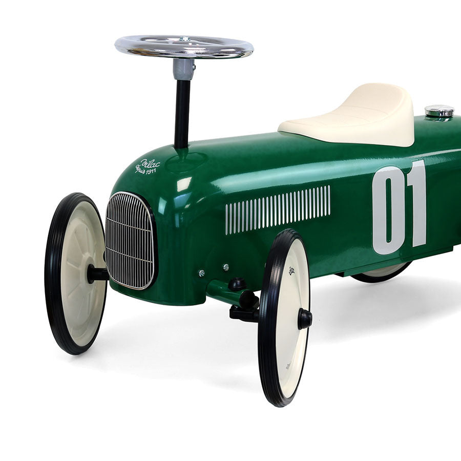 Vintage British groen loopauto