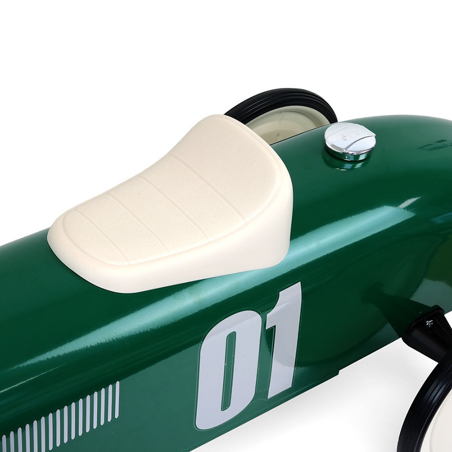 Vintage British groen loopauto
