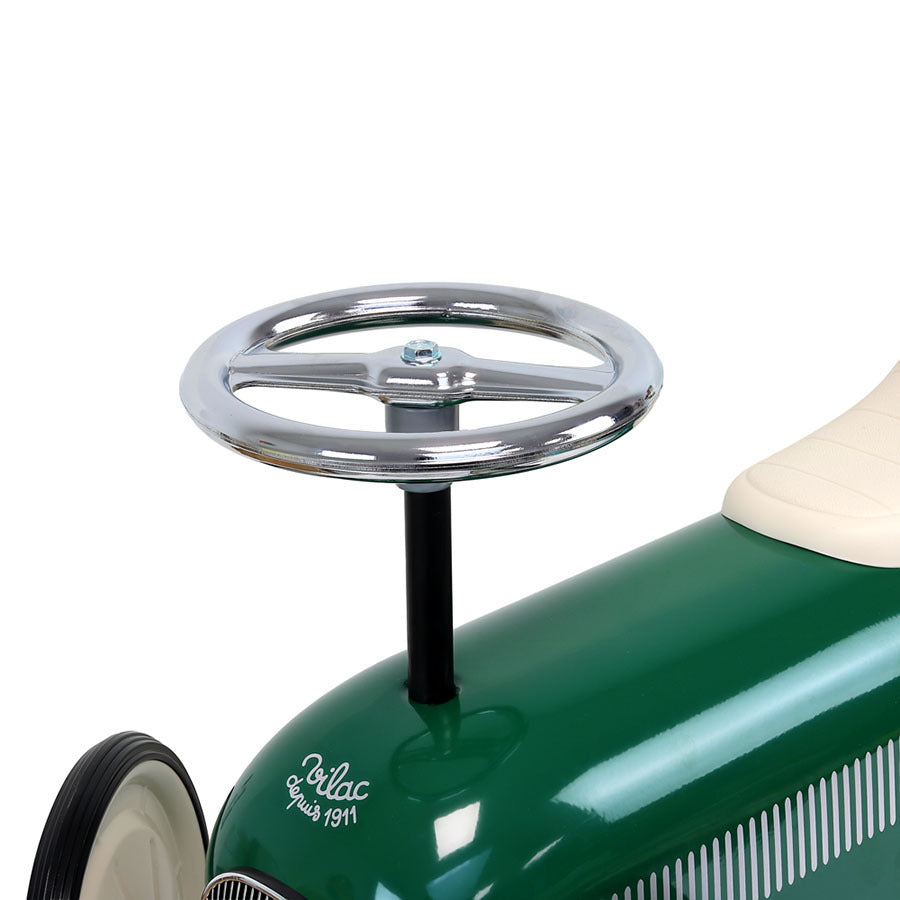 Vintage British groen loopauto