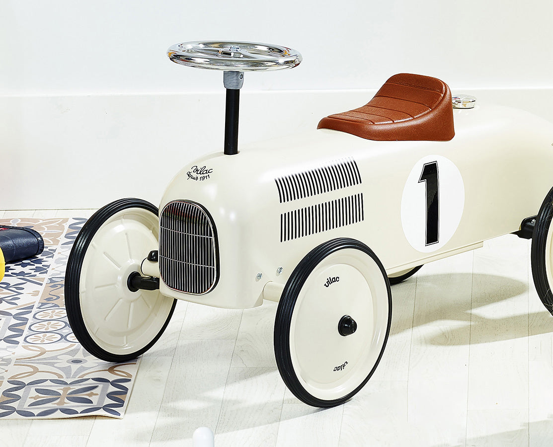 Vintage parelmoer loopauto