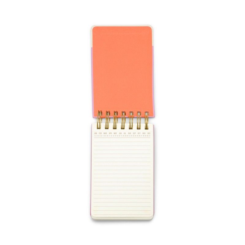 Twin Wire Dik Notitieblok - Strepen - Orange