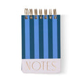 Twin Wire Dik Notitieblok - Strepen - Navy Blue